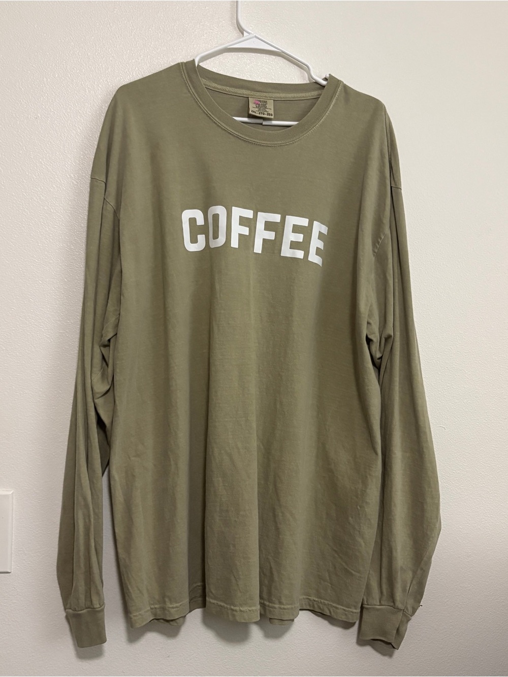 Women’s Comfort Colors COFFEE Olive Green Graphic Long sleeve 2XL - Picture 4 of 8